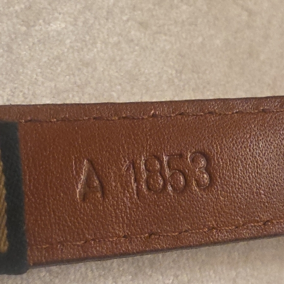 Cole Haan Cognac Brown Leather Belt with Stainless Steel  Buckle 1 Inch Tick main image 12